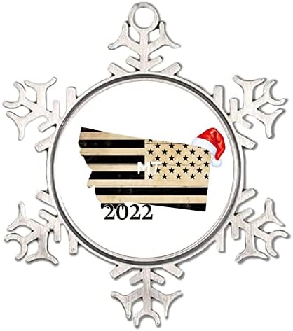 Северна Каролина Белиот снегулка украси САД Америка мапата подарок метал снегулка украс Божиќни партиски украси рустикален украс