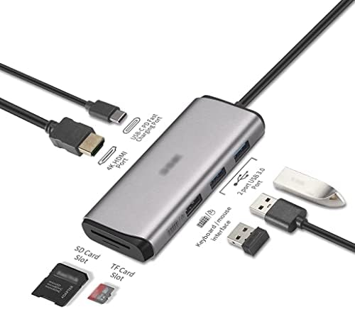 XDCHLK 7 ВО 1 USB Центар, АДАПТЕР USB C Dongle СО 4k до И Pd Брзо Полнење Порта За Про/Про