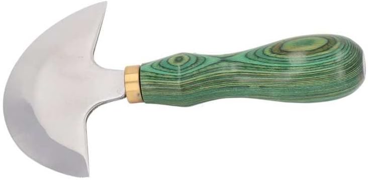 Кожен занаетчиски нож со тркалезна глава | Кожа за сечење на ножеви - рачка од дрво со тркалезно нож -