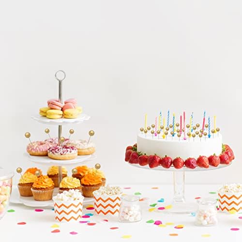 35 парчиња Златни Топчиња Торта Топер Торта Топки Декорација Кекси Топка Торта Во Облик На Топка Торта Вметнете Топпер Торта Вметнете Декорација