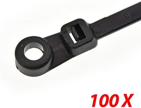 Conext Link 100 најлонска кабелска жица поштенски врски за монтирање на дупката за нокти 50 lbs 8 инчи црна （19185）