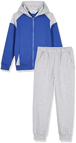 Kid Nation Kids Unisex Soft Brush Fleece Tracksuit zip up јакна и панталони со џогер 4-12 години