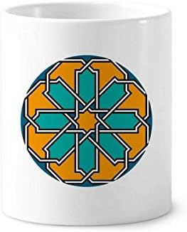 Мароко стил Цвет Апстрактна шема за пенкало за пенкало за четкичка за заби кригла керамички штанд -молив чаша