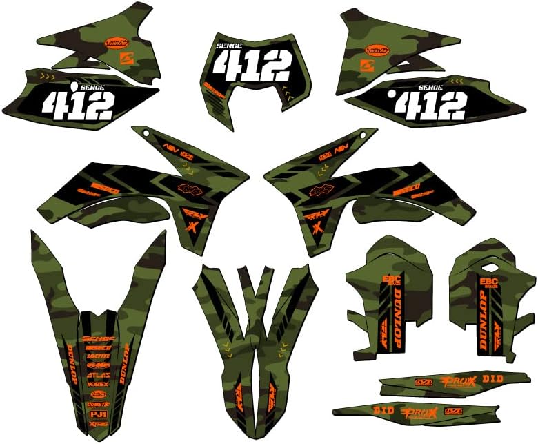 2012-2013 XCF-W Apache Green Senge Графика Комплетен Комплет Со Возач I. D. Компатибилен Со KTM