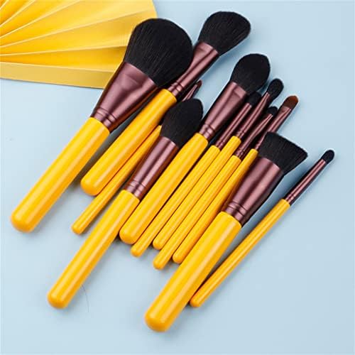 N/A жолта серија 11PCS синтетички четки за коса сет-лице и око козметичко пенкало-уметнички коса (боја: а, големина