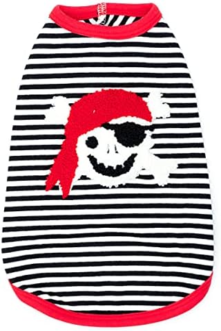 Достојни пиратски кучиња пиратски маици, памучна мека резервоар маица за кучиња, летна облека за дишење за домашни миленици, разнобојно