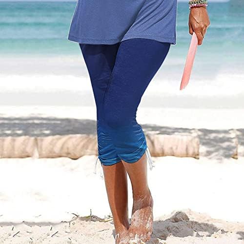 Женски високи половини хеланки атлетски истегнати панталони активни жени цветни печатени обични панталони
