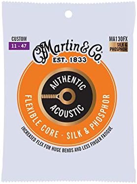 Martin MA130FX автентична акустична - флексибилна јадро од свила и фосфор обичај гитара жици