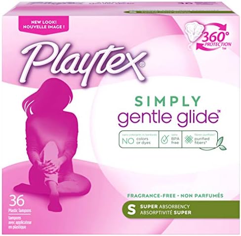 Playtex Едноставно Нежно Лизгање Без Мирис Тампони, Супер Апсорпција, 36 Брои