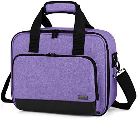Случај за проектор на Лукџа, торба со проектор со џебови за складирање на додатоци, средна, виолетова