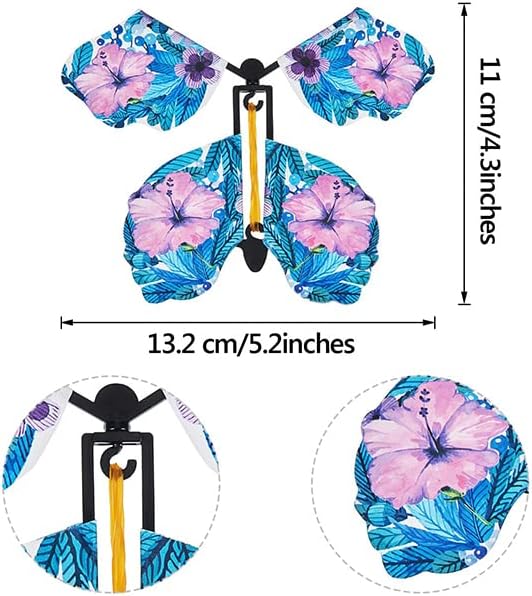 Xinxiyan Magic Flying Butterfly за експлозија кутија 15 пакувања флаери со флатер ветер на играчки Велигденски јајца полнила