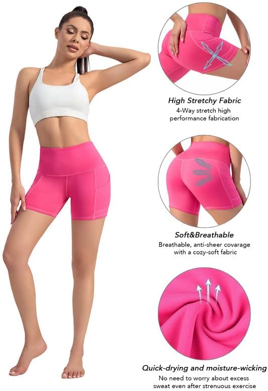Тренингот хеланки за жени со високи половини јога панталони со џебови меки и контрола на стомакот што работи со панталони за