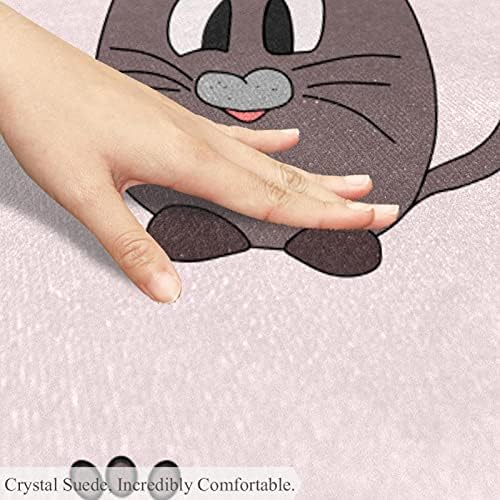 Llnsupply Round Kids Play Area reg Cute Cat Kitty Claw Claw Расадник за килим Подлога мека преклопна дете игра Мат екстра голем лазички килим