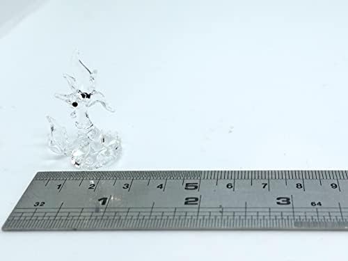 Sansukjai ретка Naka Tiny Micro Crystal Figurines рачно разнесено стакло уметност Среќни животни колекционерски подарок дома