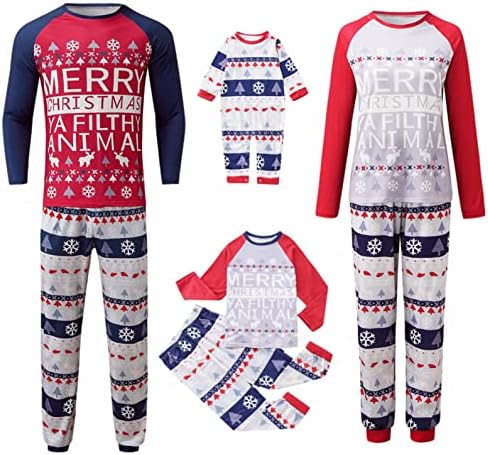 XBKPLO Семејната облека Скокачи Божиќ сет пижами, Божиќно семејство што одговара на пижами што одговараат на семејни пижами