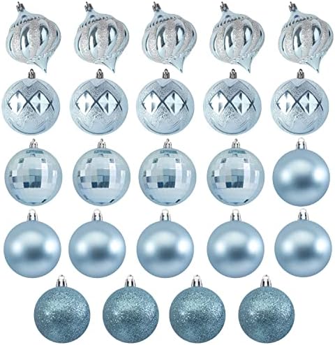 Christmasоидоми 24 парчиња 3,15 '' Божиќни украси за топки, расипливи украси за новогодишни елки за празници, декорација на забави,