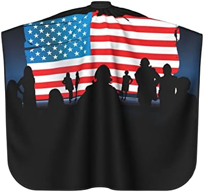 Херој На американското Знаме Салон За Сечење Коса Наметка Крпа Бербер Фризерска Обвивка Фризура Престилка Крпа За Стил Додаток