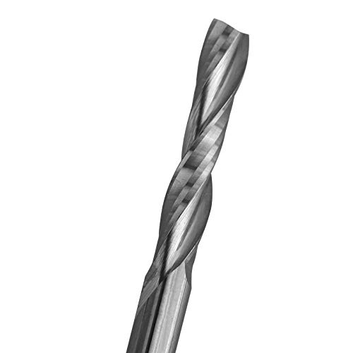 Либокијао 2 Флејт Даук Спирала секач за карбид Крај на мелницата CNC рутер битови 1/8-инчен шанк, 1/8-инчен сечење диа, 17мм