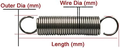 Амбајз метална затегнување SpReplacement 1PCS Дијаметар на жицата 4,0мм затегнување SP65MN челичен материјал Продолжен дијаметар на Спатер