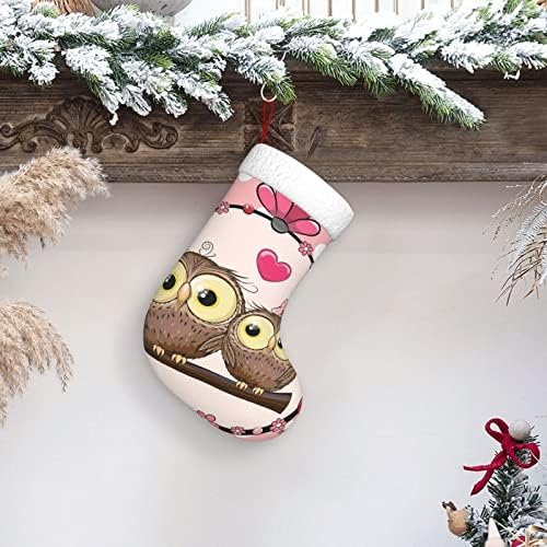 Класични чорапи на Јилекан 18 инчи, класични чорапи, слатки бувови, за семејни празници за Божиќни забави