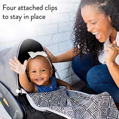Bazzle Baby Multi-употреба ќебе со клипови без лизгање, прицврстувачи на колички, седишта за автомобили и облека