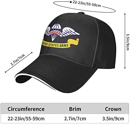 Американска армија падобранска крила крила -значка ткаенина wo txt бејзбол капа сендвич капачиња прилагодливи тато капа на капаче црно