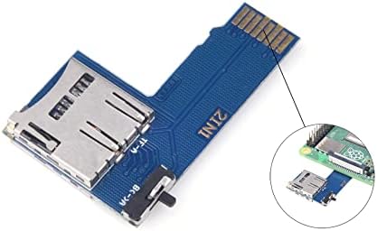Mookeenone Dual Slot TF Adapter Adapter Converter Module за Raspberry Pi 4B/3B+/3B/Zero W