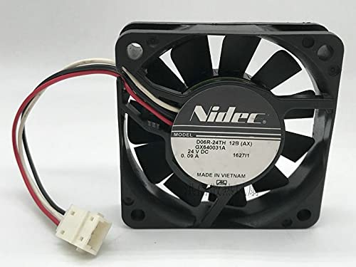 Fansубители на случаи D06R-24th 12b 24V ладење вентилатор 6см, за NIDEC 60X60X15MM DC24V 0,09A 3-пин 3 пин 3 ладилник за сервери за жица