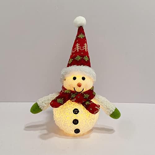 Орнамент за скелети Постави Божиќ блескави украси од снежни кукли, снежен човек, светкав лесен одмор светло зимски празник за