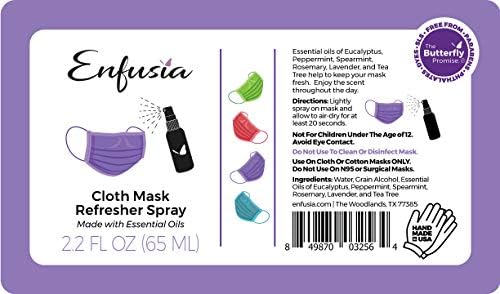 Оригинален спреј за освежување на маска за крпа со чисти есенцијални масла за нане -3 PAK на национално ниво од започнувањето на јуни 2020