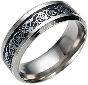 Машка не'рѓосувачки челик змеј образец во свадба бенд прстен накит за мажи жени волфрам карбид прстен