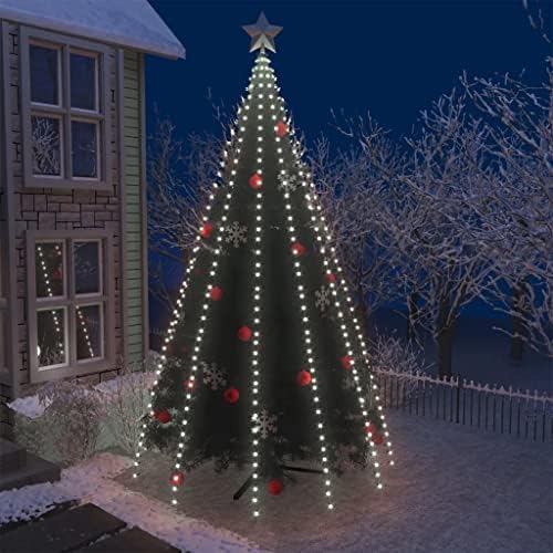 Видакл дрво светла со 500 LED диоди ладно бело 196,9 Внатрешен простор на отворено