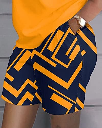 Мандонс 2 парчиња облека за жени кратки комплети спортови плус големина на летни обични шорцеви што одговараат на дневнички комплети