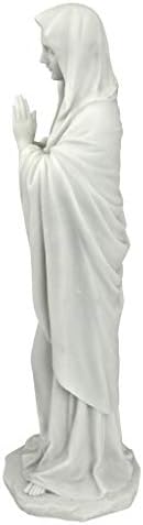 Дизајн Toscano WU74504 Блажена статуа на Дева Марија, средна фигура од 12 инчи, бела