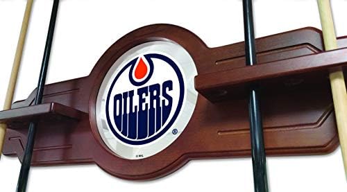 Holland Bar Stool Co. Edmonton Oilers Cue Rack на англиски Тудор финиш