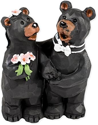 Slifka Sales Co. Co. свадба мечка двојка 3,5 x 2,5 x 4 инчи смола изработена таблета фигура