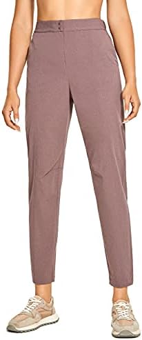 Panенски лесни панталони за дишење на лежишта CRZ, панталони со подножје, еластични панталони со високи половини со затворање на копчиња