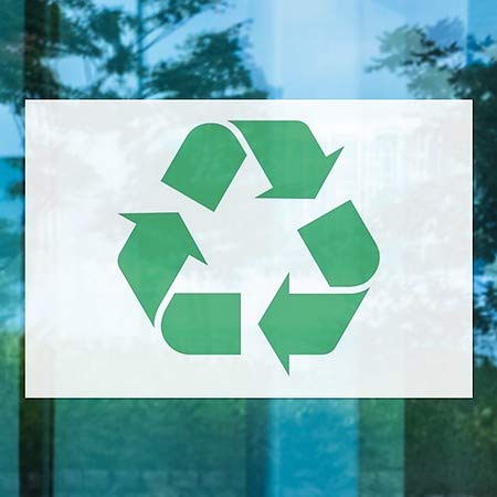 CGSignLab | Симбол за рециклирање -зелена прозорец за лепење | 30 x20