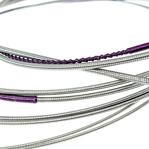GHS жици со кратки размери со 4-жици на бас прецизни станови, рамна рамка од не'рѓосувачки челик, 32,75 ликвидација, светлина