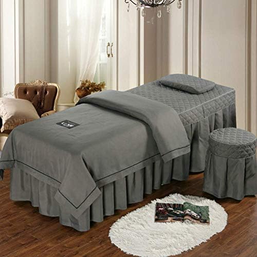 Zhuan Premium Massage Table Sheet поставува убавина за кревет за кревет 4 парчиња кревети за масажа за здолништа со постелнина