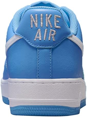 Nike Mens Air Force 1 Ниско ретро, ​​универзитетско сино/бело, 10,5