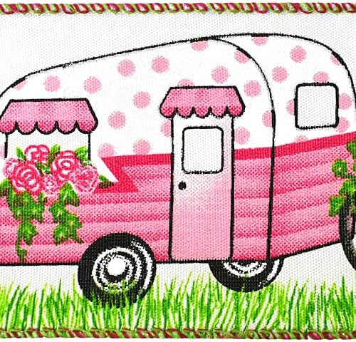 Homeford среќни кампери и градинарски велосипеди жична лента, 2-1/2-инчи, 10-двор, розова