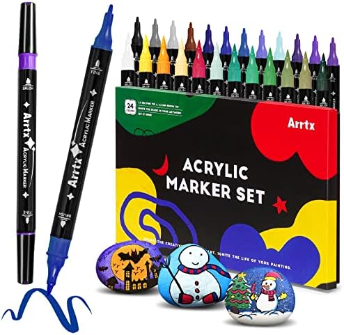 Arrtx Професионални 126 бои обоени моливи за уметници колористи за боење на возрасни, боење со акрилна боја пенкала, 24 бои на четката