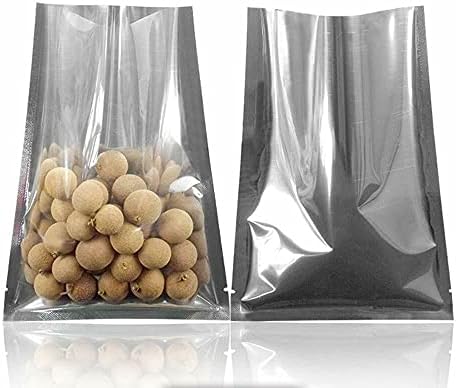 100 парчиња Кеси Од Алуминиумска Фолија Предно Исчистете Ја Отворената Заптивка За Топлина Милар Торбички За Складирање Храна