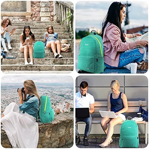 Вимапо лесен најлон преклопен ранец за патување, 20L пакуван пешачки пакет, кампување на отворено торба за велосипедизам за возрасни