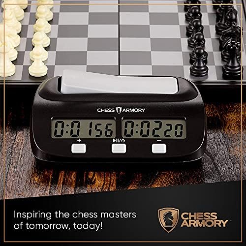 Шаховска Оружје Дигитален Шаховски Часовник-Пренослив Тајмер Со Карактеристики На Турнирот И Времето На Бонус