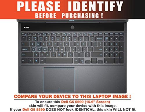 DecalRus - Заштитна декларација за Dell G5 5590 лаптоп бело јаглеродно влакно со капаци на кожата на кожата CFDellg5_5590white