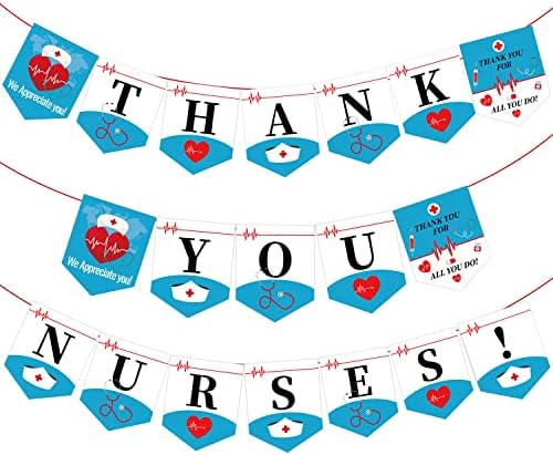 Ви благодариме на медицинските сестри Банер медицинска сестра Недела Декорации за забави - Ви благодариме на медицински лекар медицински