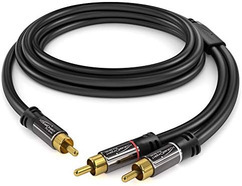 Кабел / фоно И кабел-3фт кратко-1 до 2 РЦА/фоно, стерео аудио кабел