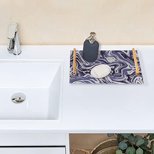 Nfmili сина текстура суета фиока правоаголник акрилен фиока за бања за сервисирање на фиоки за централни делови модерни домашни декор